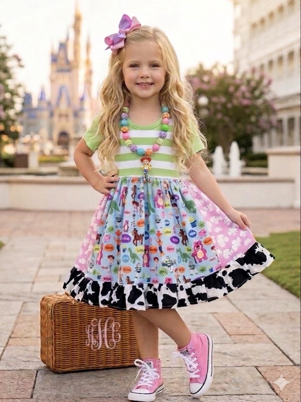 Toy Story dress Handmade Disney dress for girls Toy Story birthday outfit 3pcs